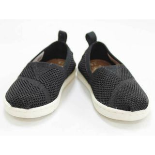 ◇トムズ/TOMS◇12cm スリッポン/シューズ/靴 黒【中古】子供 キッズ kids  ベビー baby 男の子 女の子 春夏 015032 shoes(スリッポン)