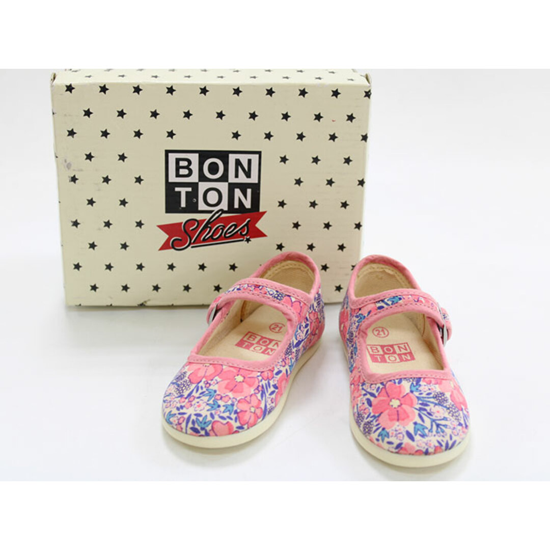 新品 未使用品▲ボントン/BONTON▲13cm(21) ストラップシューズ/靴 ピンク系 花柄 子供 キッズ kids ベビー baby 女の子 春夏 624032 shoes キッズ/ベビー/マタニティのベビー靴/シューズ(~14cm)(スリッポン)の商品写真