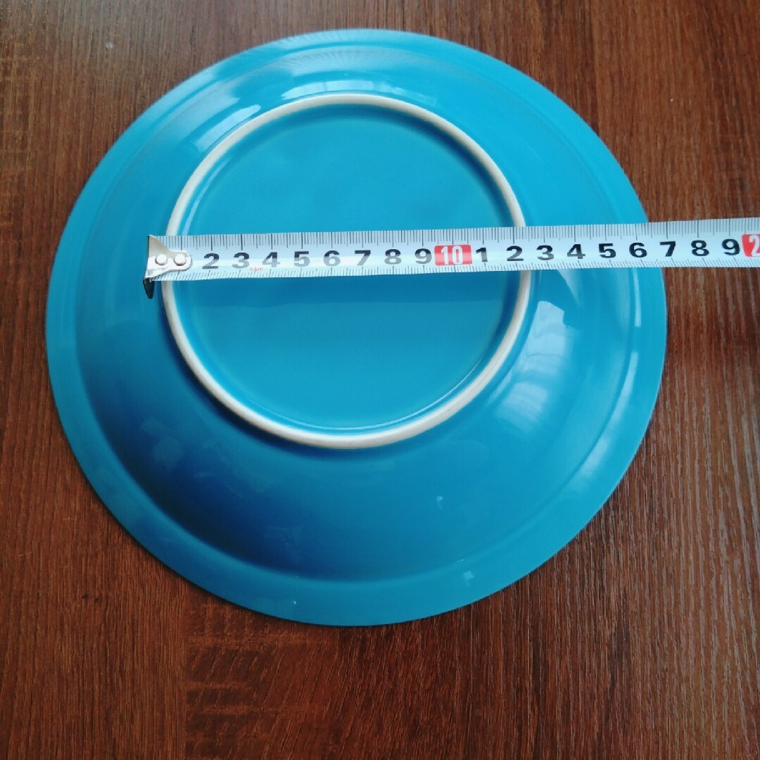 大皿　深皿　カレー皿　パスタ皿　ターコイズ　ブルー インテリア/住まい/日用品のキッチン/食器(食器)の商品写真