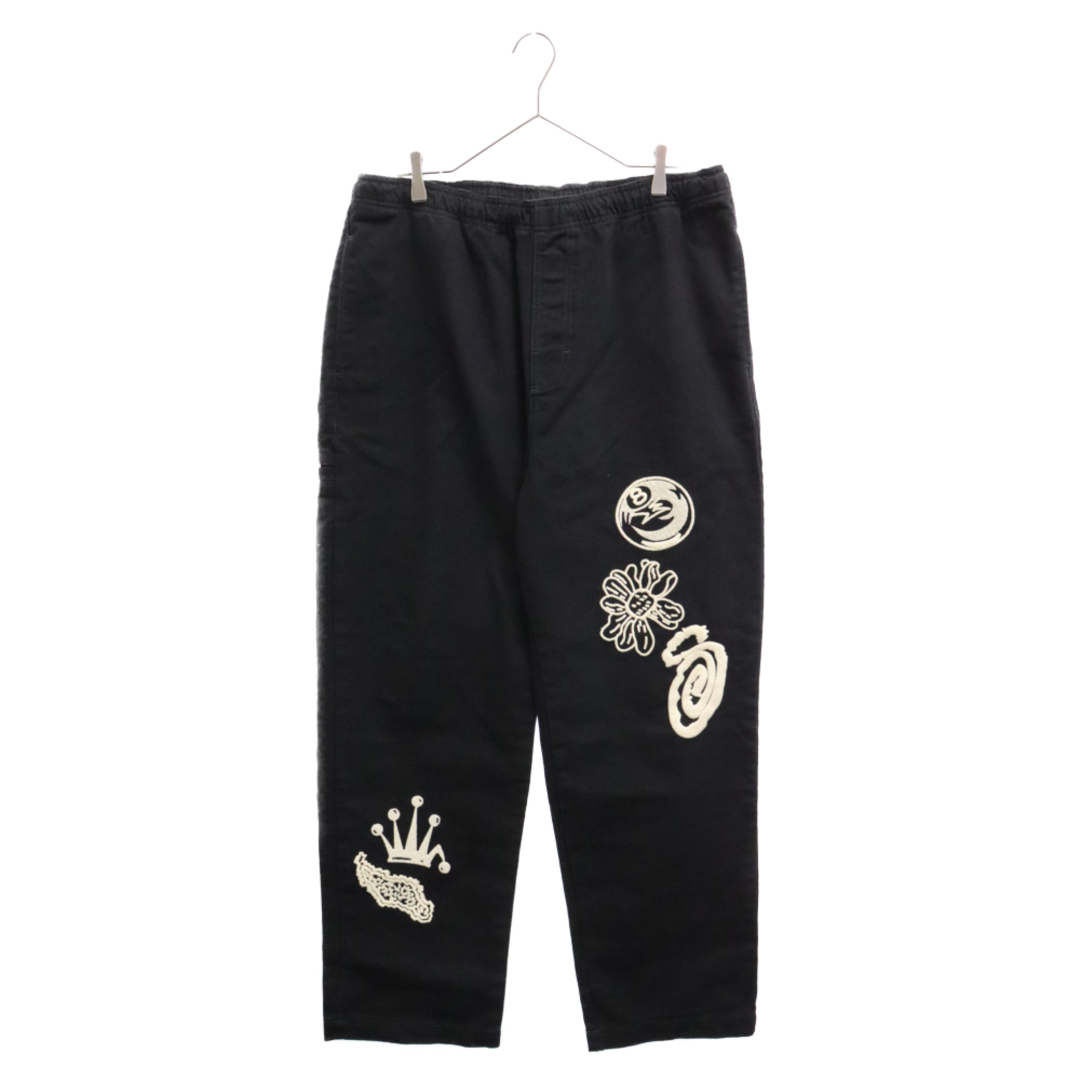 STUSSY(ステューシー)のSTUSSY ステューシー 22AW× NOMA ICON BEACH PANT 刺繍入り ビーチパンツ ブラック 116575 メンズのパンツ(デニム/ジーンズ)の商品写真