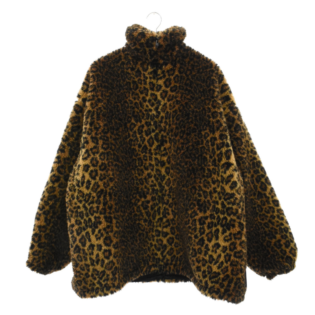 Balenciaga(バレンシアガ)のBALENCIAGA バレンシアガ Beige Leopard Zip-Up Jacket ベージュレオパード ジップアップファージャケット 622957 TLQ14 レディース ブラウン メンズのジャケット/アウター(フライトジャケット)の商品写真