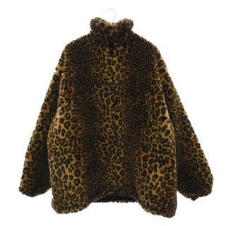 バレンシアガ(Balenciaga)のBALENCIAGA バレンシアガ Beige Leopard Zip-Up Jacket ベージュレオパード ジップアップファージャケット 622957 TLQ14 レディース ブラウン(フライトジャケット)