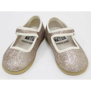 【値下げ!】◇ボントン/BONTON◇13.8cm ストラップシューズ/靴 ゴールド×ベージュ【中古】子供 キッズ kids ベビー baby 女の子 春夏秋冬 015032 shoes(その他)