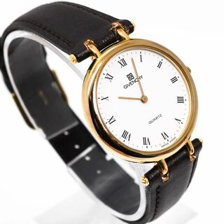 ジバンシィ(GIVENCHY)の《希少》GIVENCHY 腕時計 レザー ヴィンテージ ホワイト クォーツ s(腕時計(アナログ))