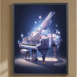 ダイヤモンドアートキット　ピアノ　　E-109(アート/写真)