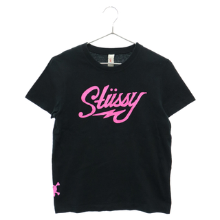 ステューシー(STUSSY)のSTUSSY ステューシー 90s OLD×SKATETHING BASARA TEE プリントデザイン 半袖クルーネックTシャツ ブラック レディース(Tシャツ(半袖/袖なし))