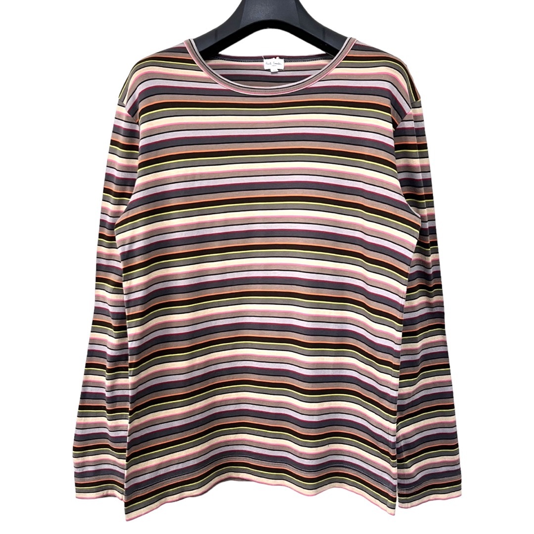 Paul Smith(ポールスミス)の匿名発送　美品　ポールスミス  マルチボーダーデザインコットンカットソー　M メンズのトップス(Tシャツ/カットソー(七分/長袖))の商品写真