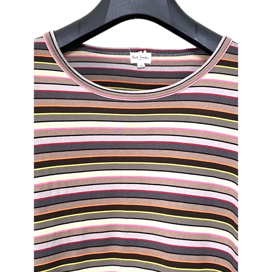 Paul Smith(ポールスミス)の匿名発送　美品　ポールスミス  マルチボーダーデザインコットンカットソー　M メンズのトップス(Tシャツ/カットソー(七分/長袖))の商品写真