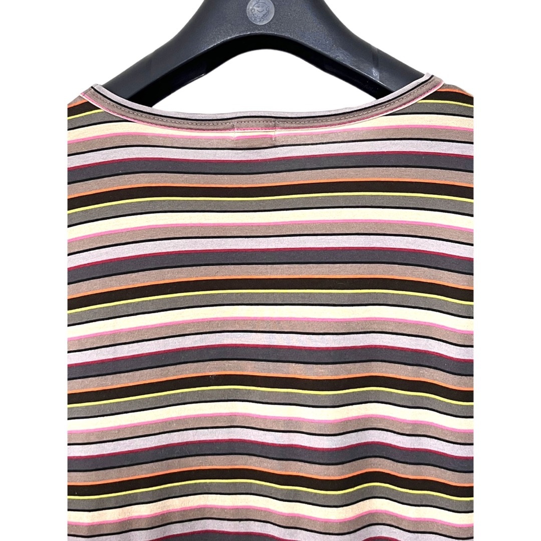 Paul Smith(ポールスミス)の匿名発送　美品　ポールスミス  マルチボーダーデザインコットンカットソー　M メンズのトップス(Tシャツ/カットソー(七分/長袖))の商品写真