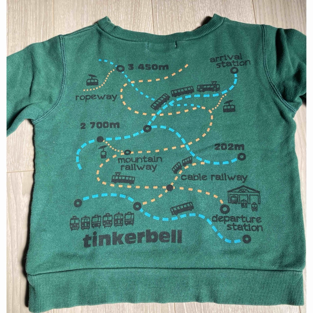 TINKERBELL(ティンカーベル)のティンカーベル　薄手トレーナー　100 電車 キッズ/ベビー/マタニティのキッズ服男の子用(90cm~)(Tシャツ/カットソー)の商品写真