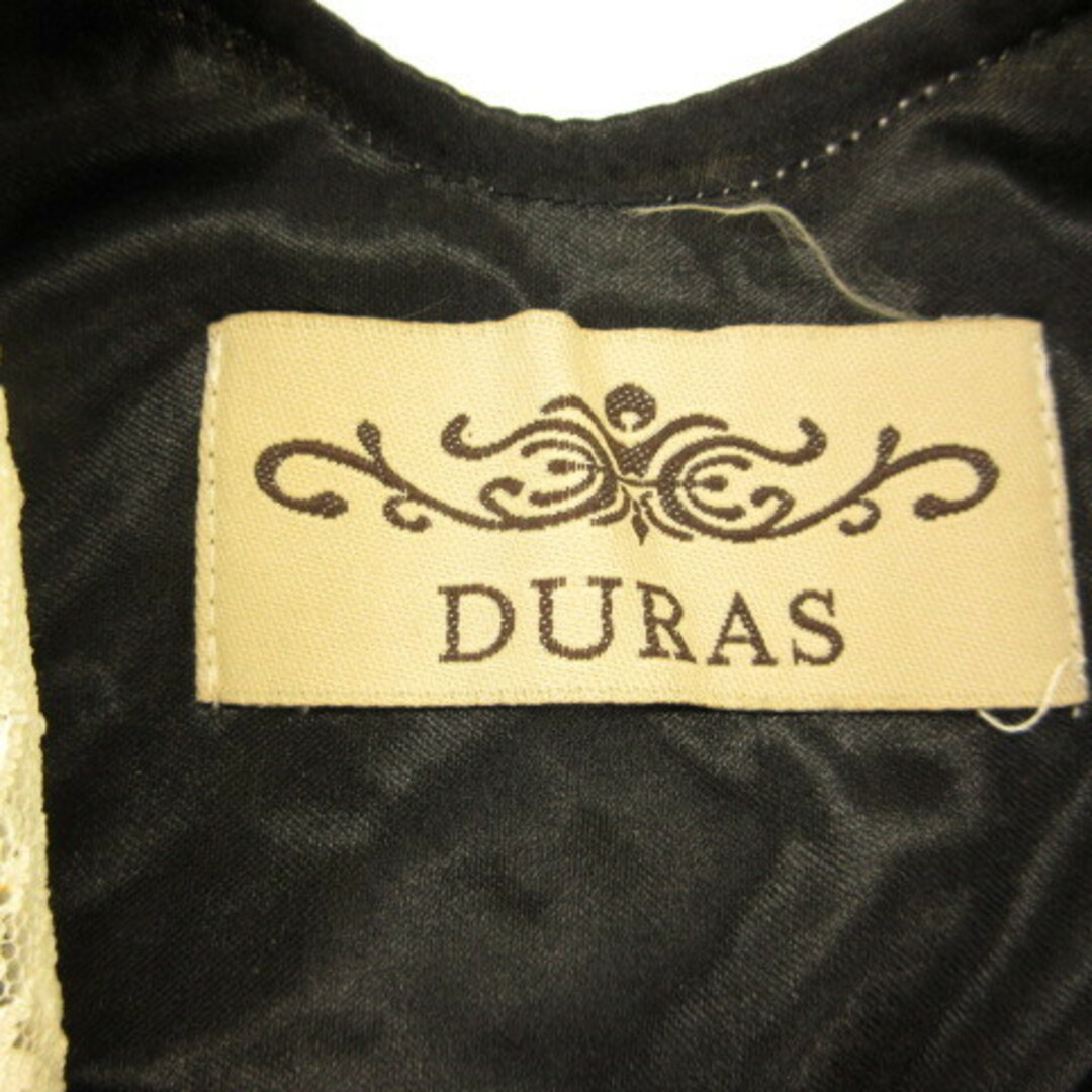 DURAS(デュラス)のデュラス DURAS カットソー 長袖 Vネック レース アイボリー レディースのトップス(カットソー(長袖/七分))の商品写真