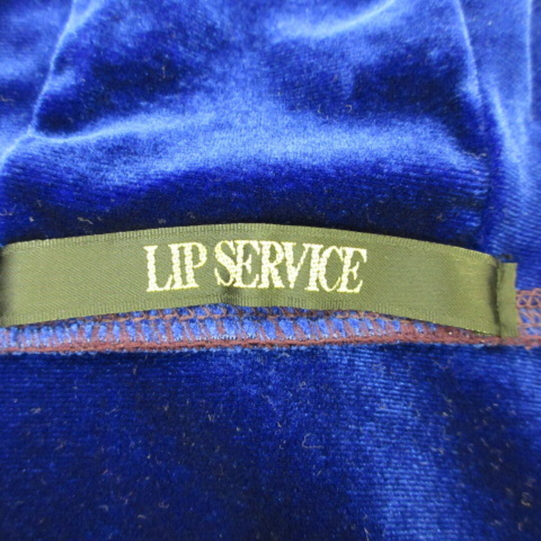 LIP SERVICE(リップサービス)のリップサービス LIP SERVICE ベロアジップアップワンピース ミニ 長袖 レディースのワンピース(ミニワンピース)の商品写真