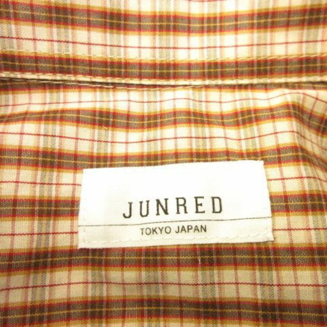 JUNRED(ジュンレッド)のジュンレッド JUNRed チェックシャツ 長袖 茶 ベージュ S メンズのトップス(シャツ)の商品写真