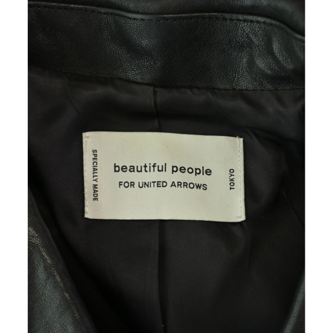 beautiful people(ビューティフルピープル)のbeautiful people ライダース 140(S位) 黒 【古着】【中古】 レディースのジャケット/アウター(ライダースジャケット)の商品写真