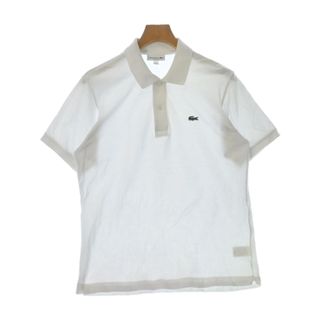 ラコステ(LACOSTE)のLACOSTE ラコステ ポロシャツ M 白 【古着】【中古】(ポロシャツ)