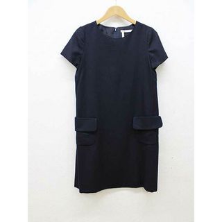 イエナ(IENA)の【春物新入荷】■IENA/イエナ■半袖ウールワンピース■半袖/膝丈 ネイビー/紺 レディース【中古】春夏 onepi 912042(その他)