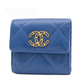 シャネル(CHANEL)のシャネル シャネル19 ディズヌフ スモールフラップウォレット 三つ折り財布 ラ(財布)