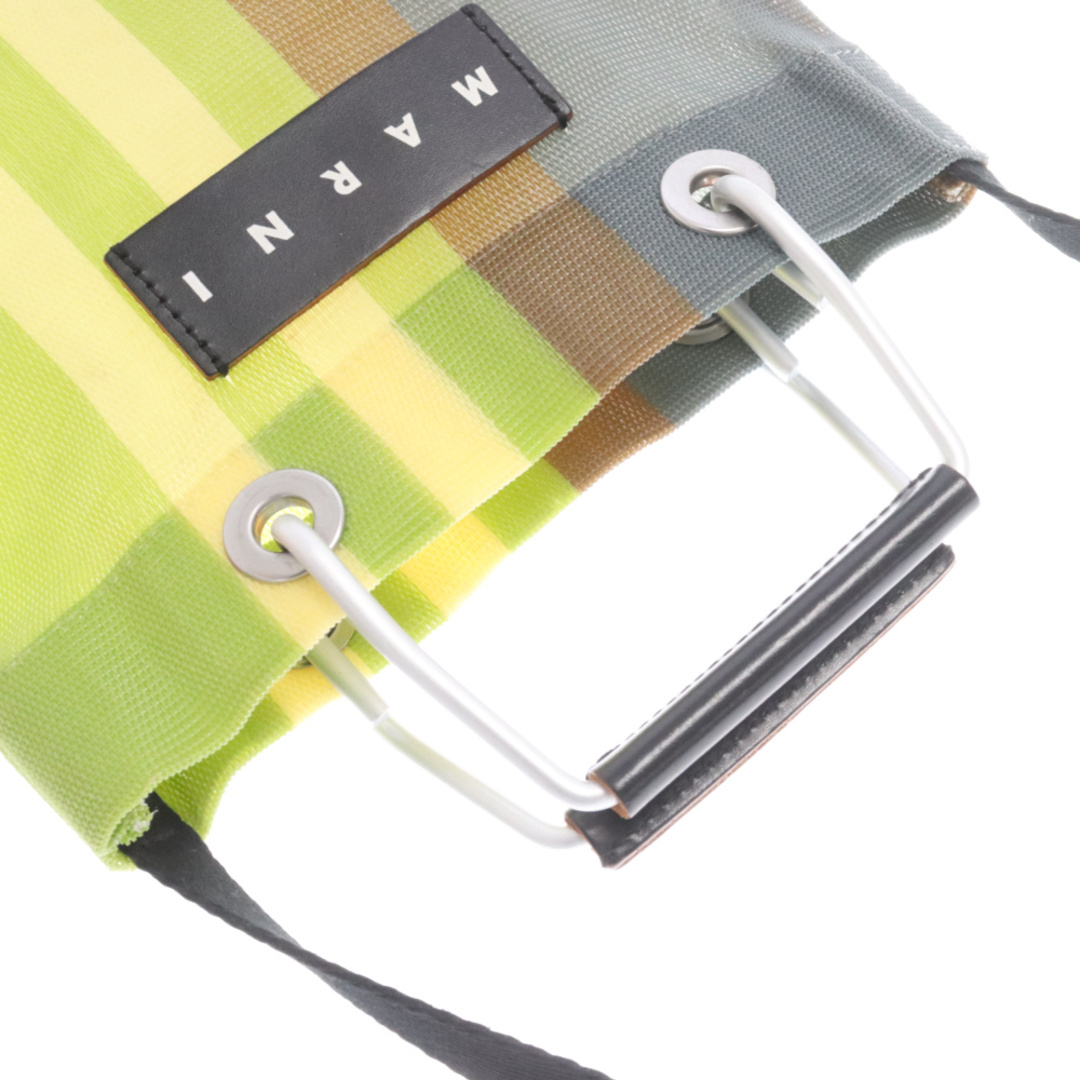 Marni(マルニ)のMARNI マルニ MARKET STRIPE MINI SHOULDER BAG ストライプミニ ショルダーバッグ ハンドバッグ グリーン メンズのバッグ(ショルダーバッグ)の商品写真