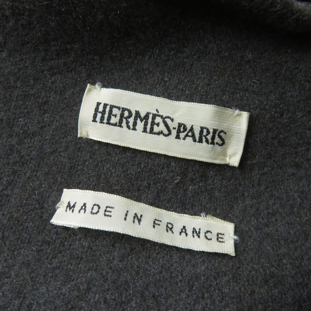 Hermes(エルメス)の極美品 HERMES エルメス カシミヤ100% 名作◎ マルジェラ期 超ロング丈 ベルト付 ラップコート ブラウングレー 40 フランス製 レディース レディースのジャケット/アウター(その他)の商品写真