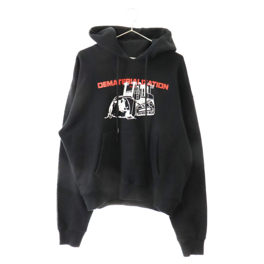 OFF-WHITE(オフホワイト)のOFF-WHITE オフホワイト DEMATERIALIZATION PRINT HOODIE ロゴプリント フーディ スウェット プルオーバーパーカー ブラック OMBB037R21FLE004 メンズのトップス(パーカー)の商品写真