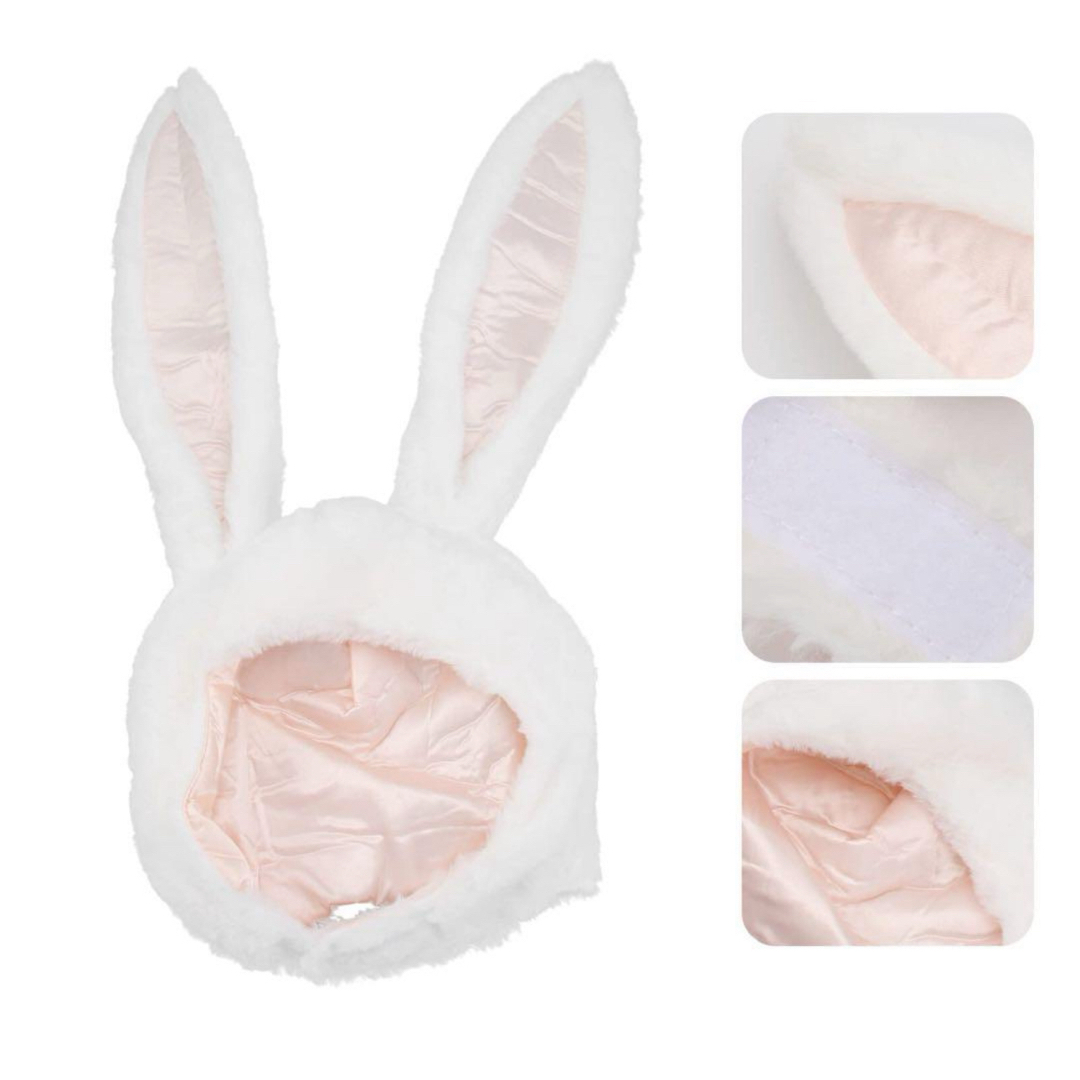 かぶりもの ウサギ コスプレ もふもふ コスプレ 被り物 ウサギ帽子 うさぎ エンタメ/ホビーのコスプレ(衣装)の商品写真