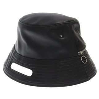 KARA カラ SMOOTH LEATHER BUCKET HAT SLG81-0805 ラムスキン ジップデザイン バケットハット ブラック(ハット)