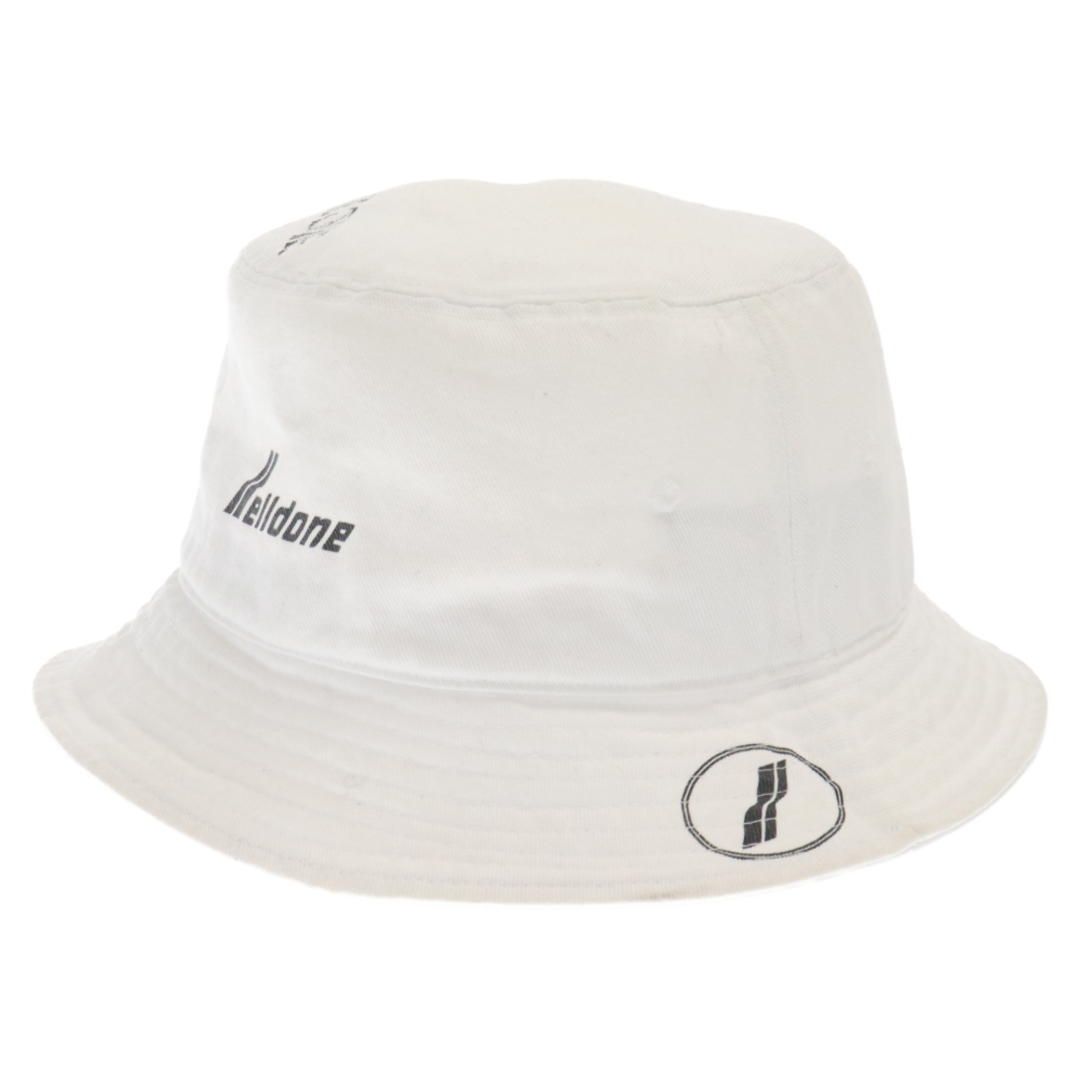 we11done ウェルダン STUMP BUCKET HAT WD-AH6-20-079-U-WH スタンプロゴデザイン バケットハット ホワイト メンズの帽子(ハット)の商品写真