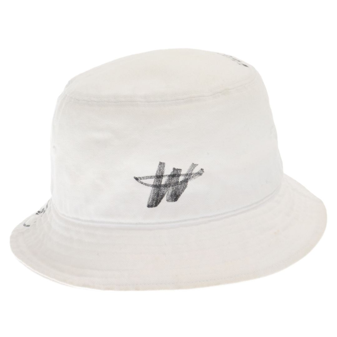 we11done ウェルダン STUMP BUCKET HAT WD-AH6-20-079-U-WH スタンプロゴデザイン バケットハット ホワイト メンズの帽子(ハット)の商品写真