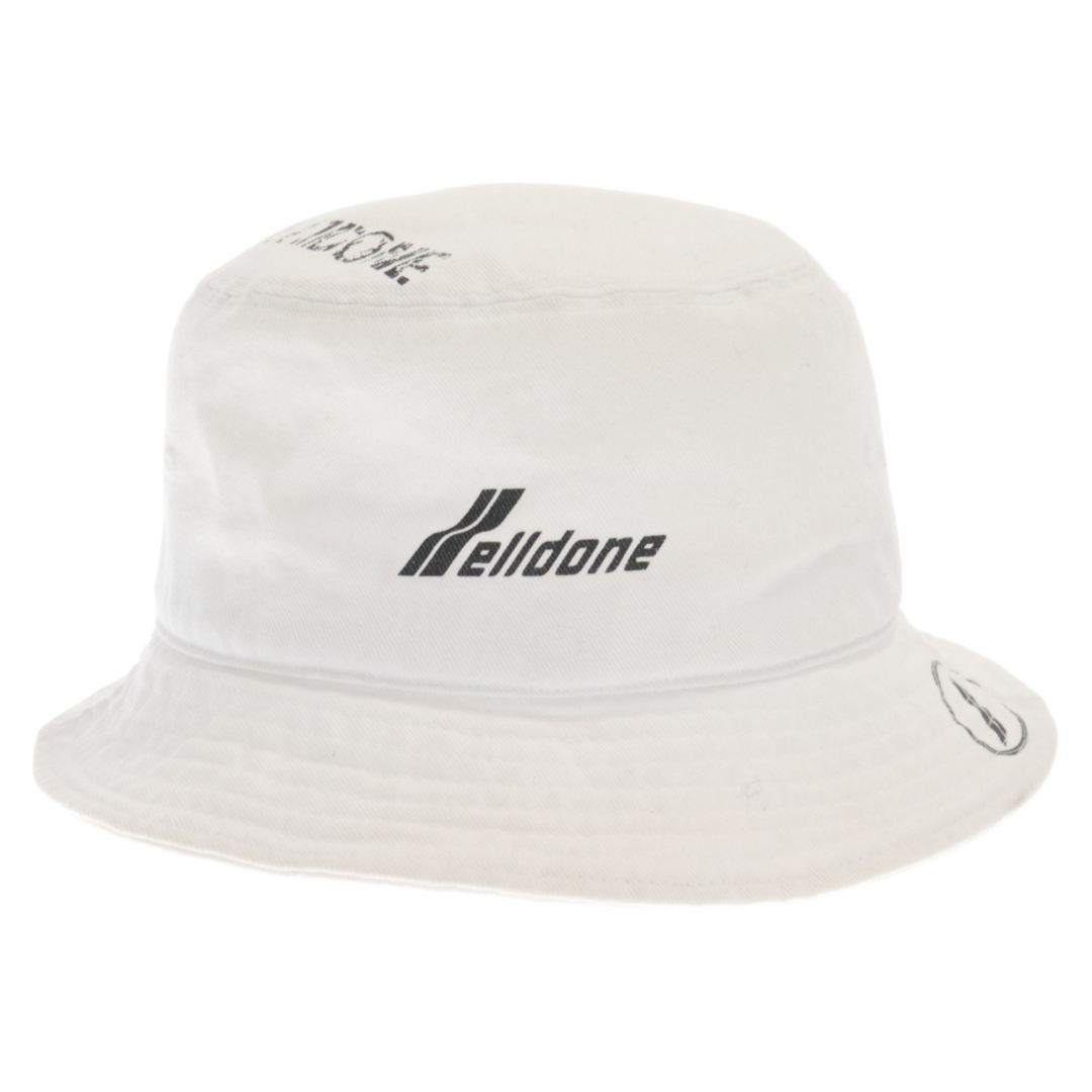 we11done ウェルダン STUMP BUCKET HAT WD-AH6-20-079-U-WH スタンプロゴデザイン バケットハット ホワイト メンズの帽子(ハット)の商品写真