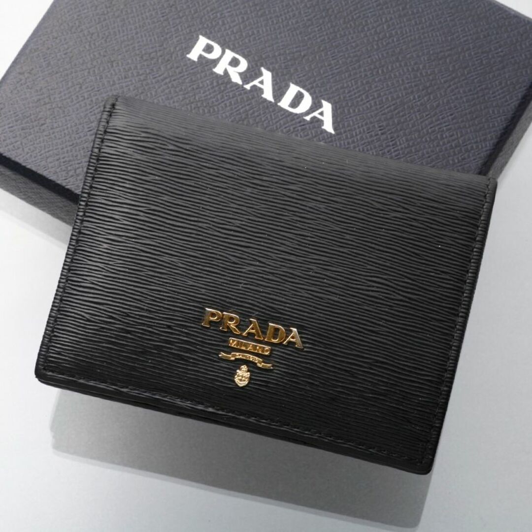 PRADA(プラダ)のK3355M 良品 プラダ ヴィッテロ ムーヴ 二つ折 コンパクト 財布 箱付き レディースのファッション小物(財布)の商品写真