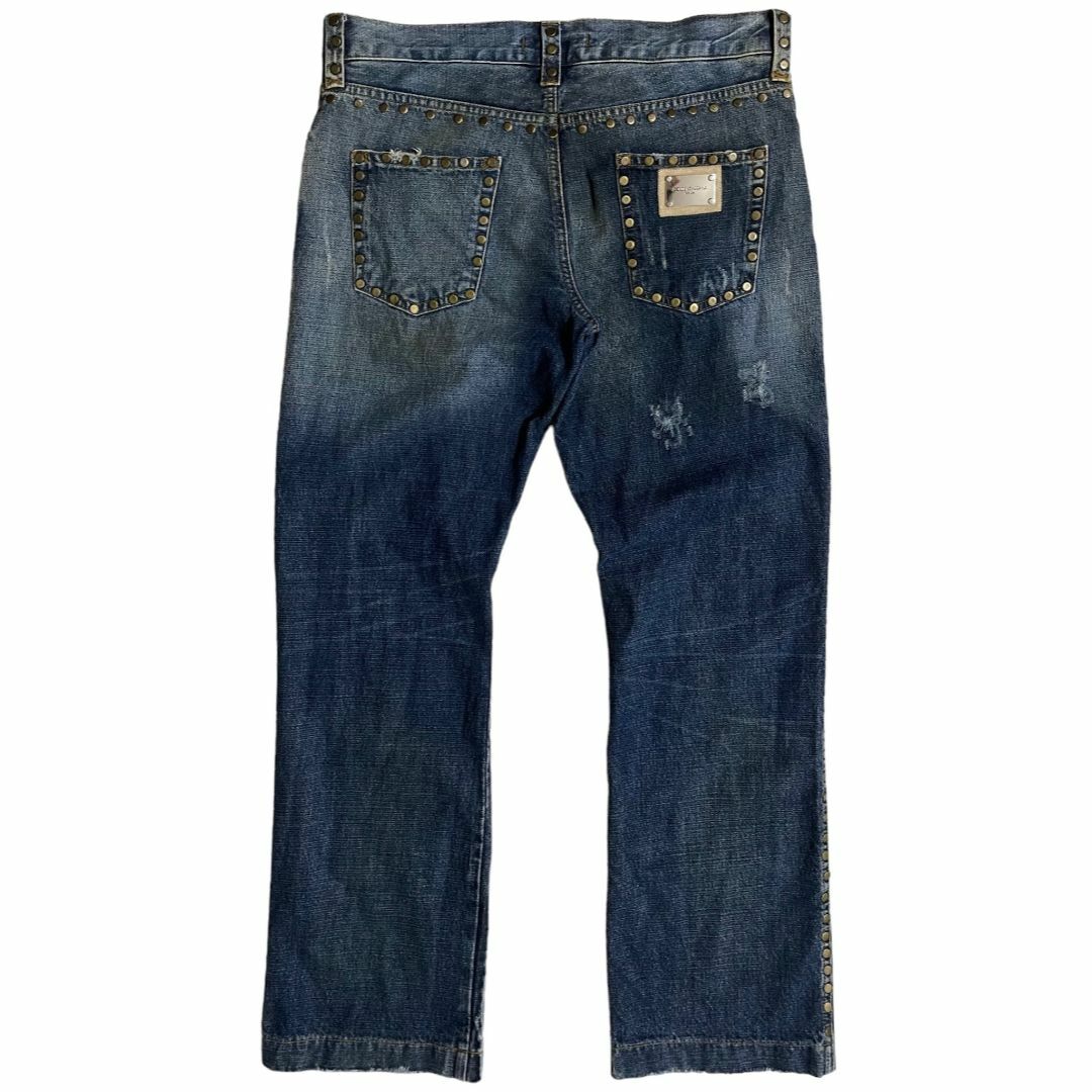 DOLCE&GABBANAドルチェ&ガッバーナダメージスタッズ加工デニム