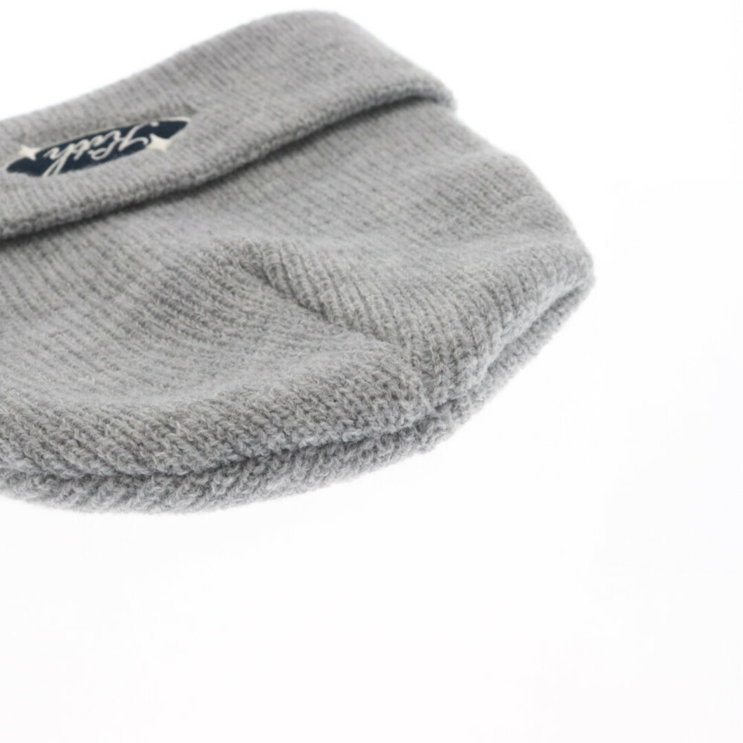 KITH キス フロントロゴ刺繍ニット帽 ビーニー グレー ニットキャップ メンズの帽子(ニット帽/ビーニー)の商品写真