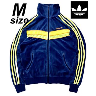 アディダス(adidas)のアディダス オリジナルス ヴィンテージ 紺 ベロア ジャージ パーカー ブルゾン(ジャージ)