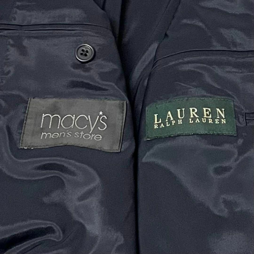 最高級品 ラルフローレン「LAUREN」macy´s別注 紺ブレザー 刻印金釦 XL 美品