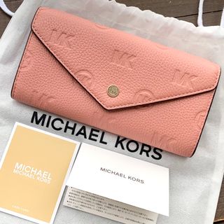 マイケルコース(Michael Kors)の新品未使用 マイケルコース 長財布 フラップ レザー ピンク　プリムローズ(財布)