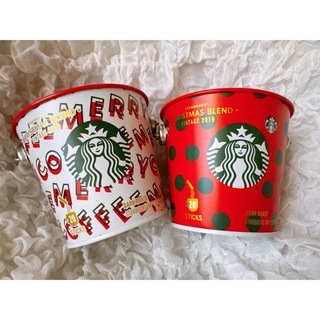 スターバックス(Starbucks)のスターバックス　クリスマス　缶　バケツ(小物入れ)