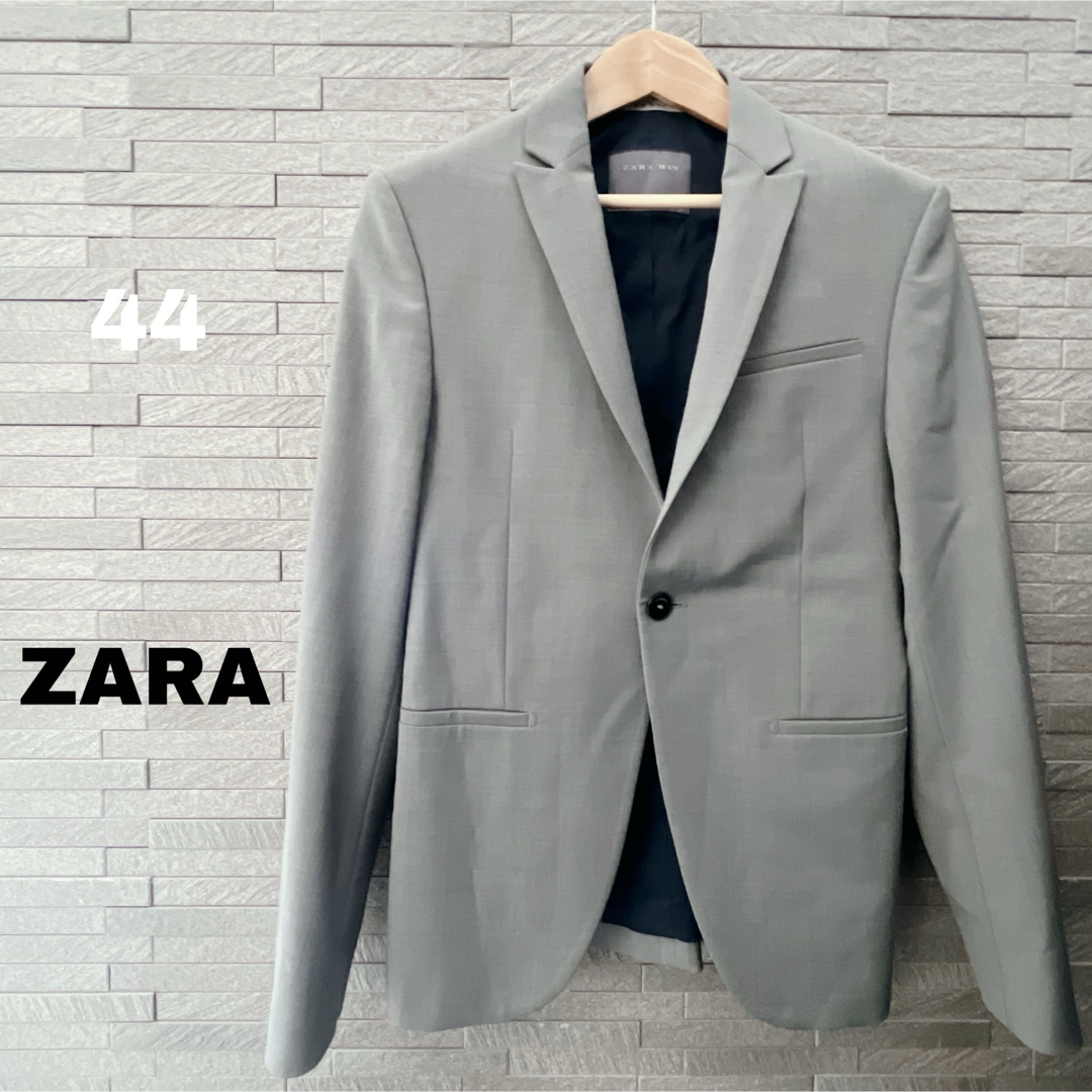 ZARA(ザラ)のZARA MAN テーラード ジャケット スーツ グレー 上着 メンズ 礼服 メンズのジャケット/アウター(テーラードジャケット)の商品写真