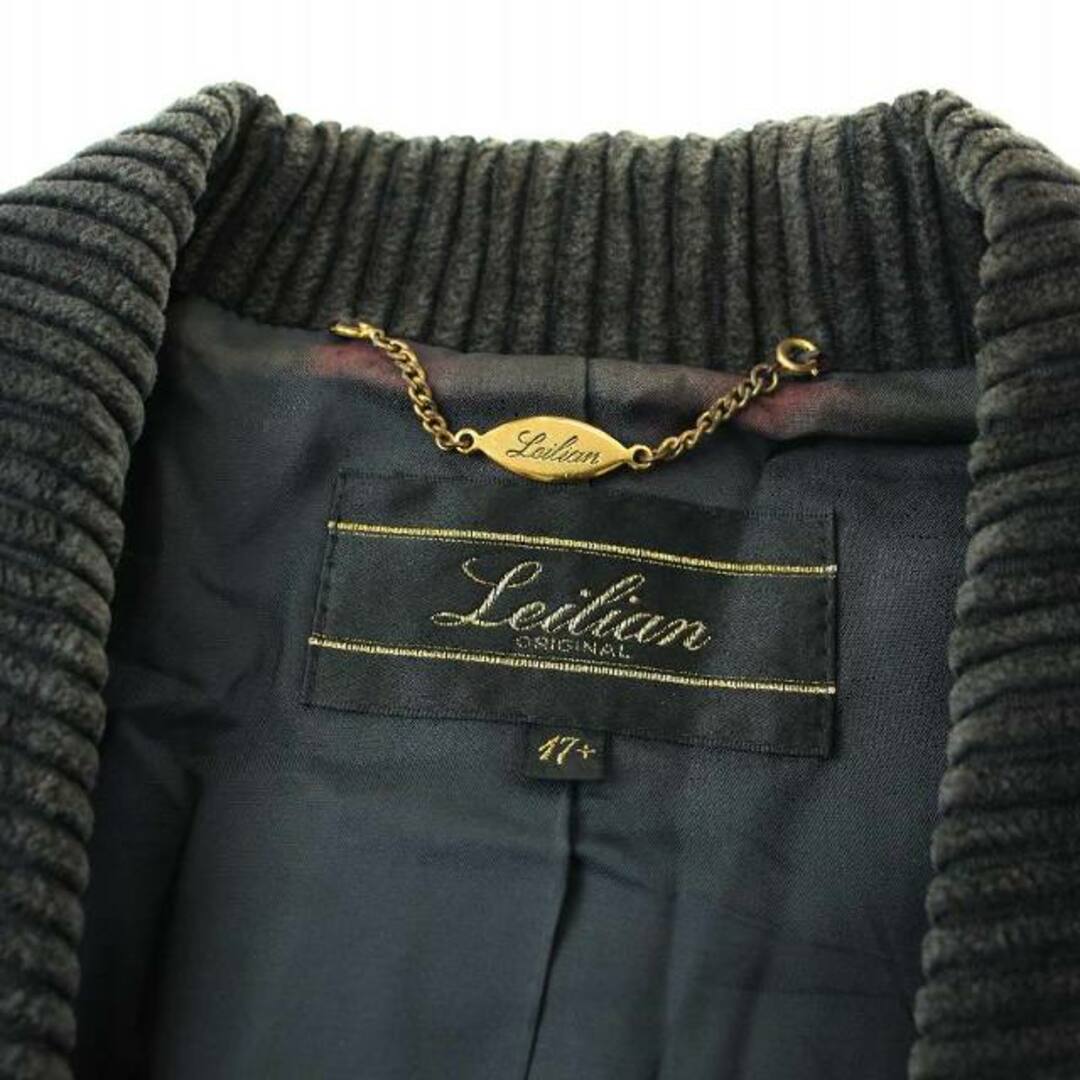 leilian(レリアン)のレリアン ヴィンテージ テーラードジャケット コーデュロイド ダブル 17+ 黒 レディースのジャケット/アウター(その他)の商品写真