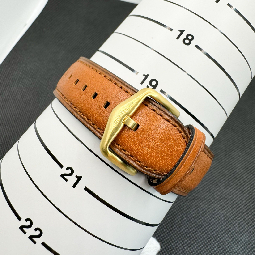 FOSSIL(フォッシル)のFOSSIL  腕時計　アーカイブシリーズ　タイムイズマネー　ステンレス　レザー メンズの時計(腕時計(アナログ))の商品写真
