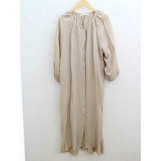 ザラ(ZARA)の‡ZARA/ザラ‡ブラウスワンピース/長袖/ロング丈 ベージュ レディース XS 【中古】春夏 417022 onepi(その他)