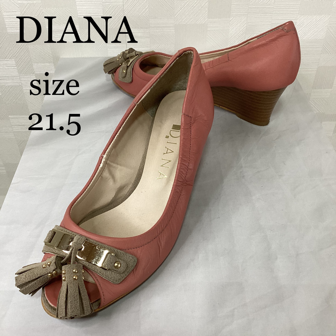 DIANA(ダイアナ)のDIANA  ダイアナ　ピンクウエッジソール　パンプス レディースの靴/シューズ(ハイヒール/パンプス)の商品写真