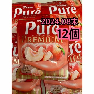 カンロ ピュレグミ PREMIUM 山梨産 白桃 12個セット 濃密果実ジュレ(菓子/デザート)