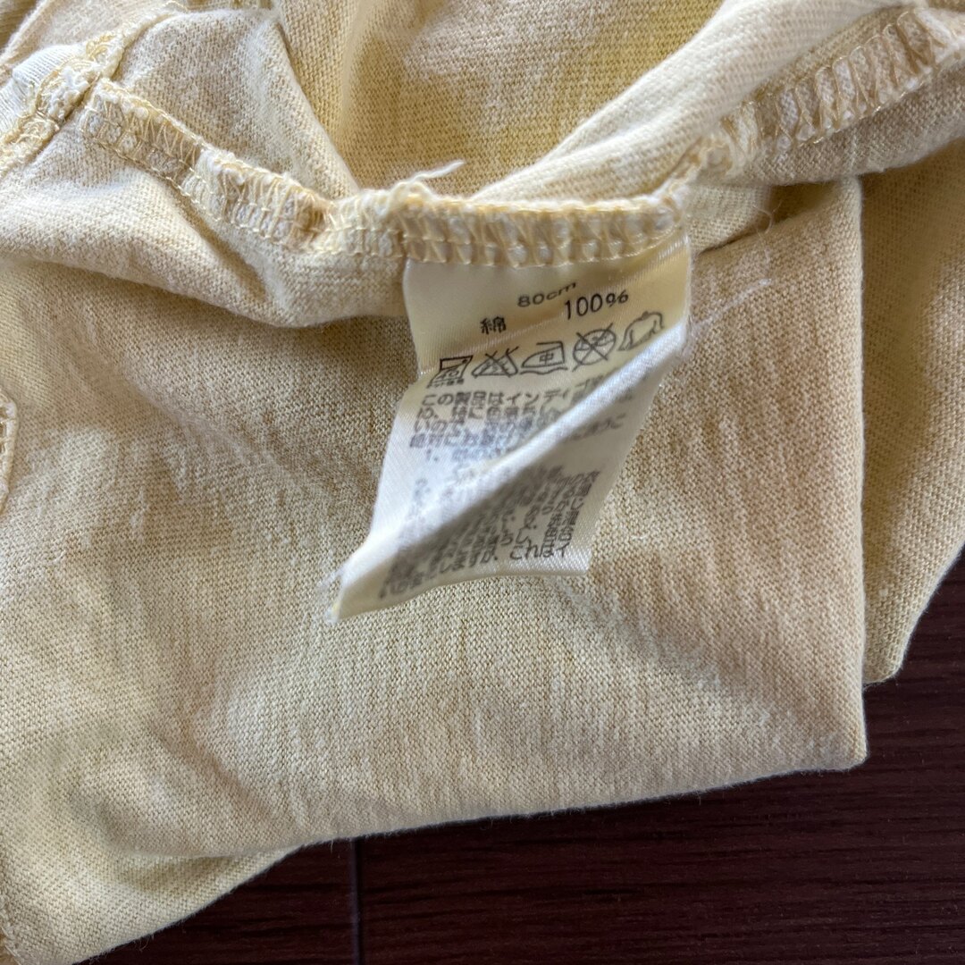 GOTHAM(ゴッサム)のサイズ80 半袖Tシャツ 薄黄色 イエロー系 キッズ/ベビー/マタニティのベビー服(~85cm)(Ｔシャツ)の商品写真
