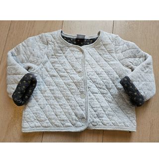 プチバトー(PETIT BATEAU)のプチバトー　キルトカーディガン　 キルティング ジャケット　12m/74cm(カーディガン/ボレロ)