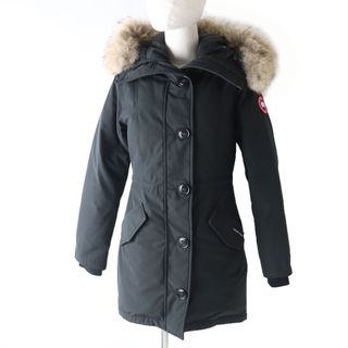 カナダグース(CANADA GOOSE)の美品 CANADA GOOSE カナダグース 2580LA ROSSCLAIR PARKA ロスクレアパーカ ファー・フード付 ダウンコート ブラック XS 国内正規品 レディース(ダウンコート)