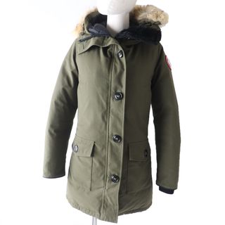 カナダグース(CANADA GOOSE)の良品 CANADA GOOSE カナダグース 2603JL BRONTE PARKA ブロンテ パーカー  ファー・フード付 ダウンコート カーキ XS 国内正規品 レディース(ダウンコート)