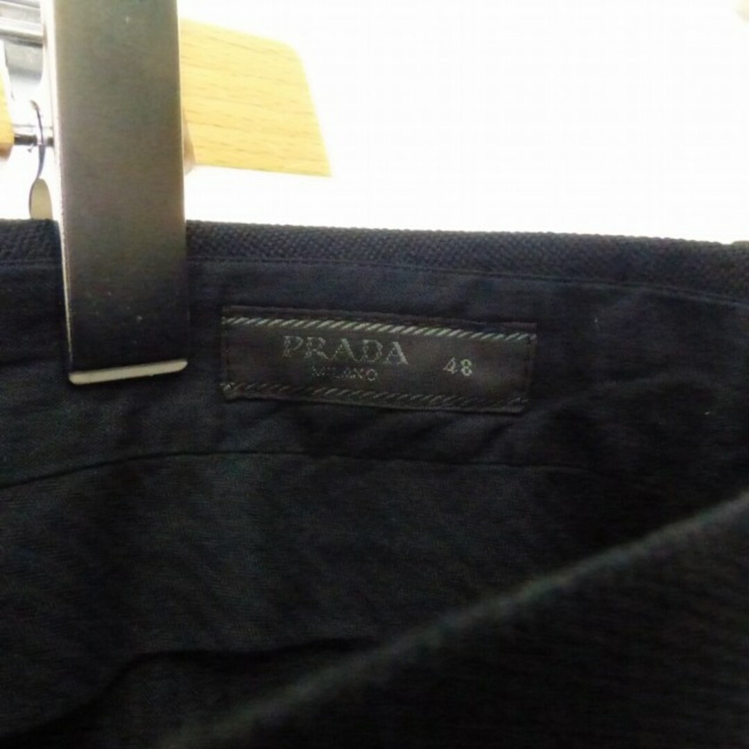 PRADA(プラダ)の【中古】プラダ PRADA 16AW 切替え スラックス 48 ブラック メンズのパンツ(スラックス)の商品写真