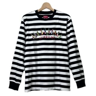 シュプリーム(Supreme)のシュプリーム SUPREME 19AW Flags L/S Top S 白黒(Tシャツ/カットソー(七分/長袖))