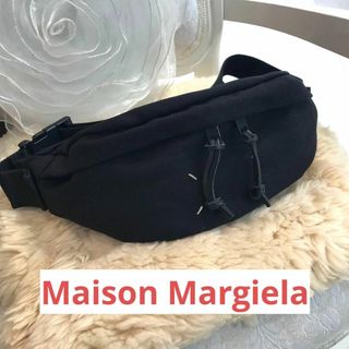 マルタンマルジェラ(Maison Martin Margiela)の★美品★メゾン・マルジェラ　ファニーパック　ウエストバッグ　ボディバッグ　黒(ボディバッグ/ウエストポーチ)