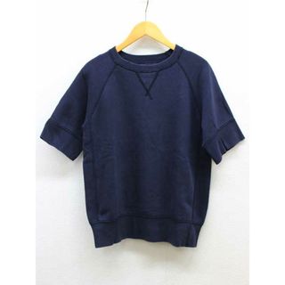 【春物 新入荷】‡Drawer/ドゥロワー‡ユーズド加工ショートスリーブスウェット/半袖 ネイビー/紺 レディース 1【中古】春夏 512042